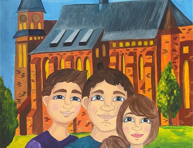 Министр социальной политики Калининградской области Анжелика Майстер лично поздравила призеров и победителей конкурса детского рисунка «Янтарные краски»,  посвященного 80-летию Калининградской области