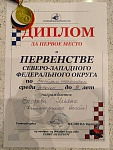 Егорова У., студия Шахматный гамбит, Первенство Северо-Западному федеральному округа, Быстрые шахматы, 1 место, декабрь, 2025